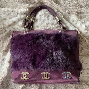 Purple Fur Bag